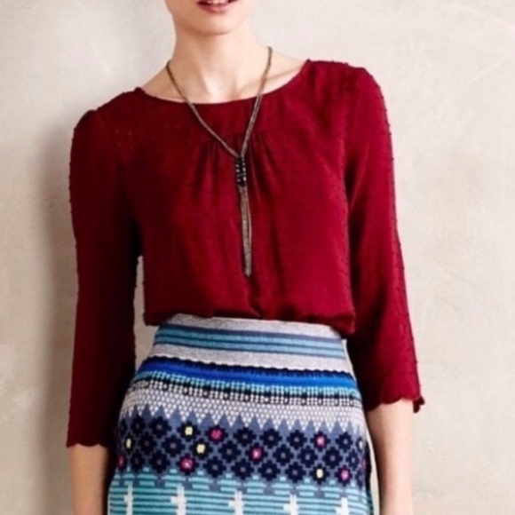 Maeve Emmeline Swiss Dot Blouse - Picture 1 of 12